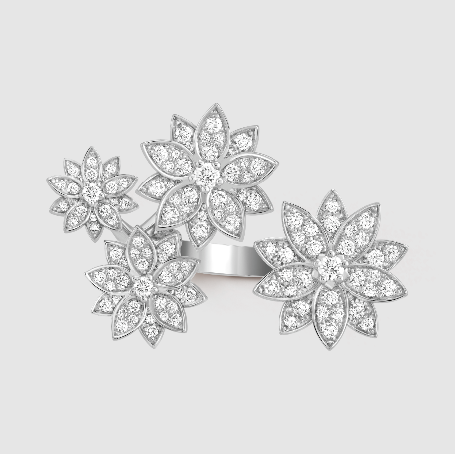 Lotus Between the Finger ring, 4 flowers